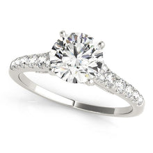 Load image into Gallery viewer, 14k White Gold Diamond Engagement Ring With Single Row Band (1 3/4 cttw)
