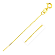 Load image into Gallery viewer, 14k Yellow Gold Diamond Cut Cable Link Chain 0.7mm
