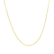 Load image into Gallery viewer, 14k Yellow Gold Diamond Cut Cable Link Chain 0.7mm
