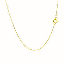 Load image into Gallery viewer, 14k Yellow Gold Diamond Cut Cable Link Chain 0.7mm
