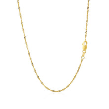 Load image into Gallery viewer, 10k Yellow Gold Singapore Chain 1.5mm-2
