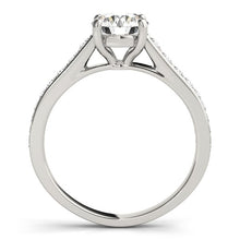 Load image into Gallery viewer, 14k White Gold Graduated Single Row Diamond Engagement Ring (1 1/3 cttw)
