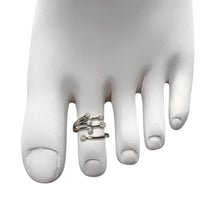 Load image into Gallery viewer, Sterling Silver Rhodium Finished White Cubic Zirconia Embellished Toe Ring
