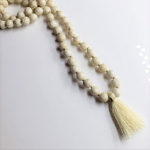 Load image into Gallery viewer, White Jasper Mala Short Tassel
