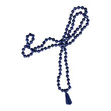 Load image into Gallery viewer, Blue Sandstone Short Tassel Mala
