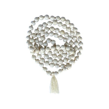 Load image into Gallery viewer, White Jasper Mala Short Tassel
