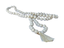 Load image into Gallery viewer, White Jasper Mala Short Tassel
