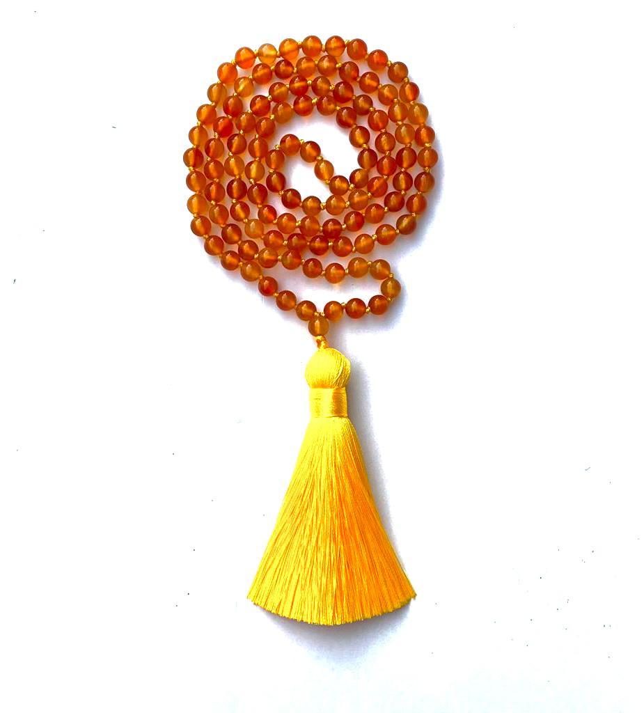 Sunset Mala Carnelian