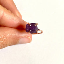 Load image into Gallery viewer, Raw Amethyst Crystal Magic Stacking Ring
