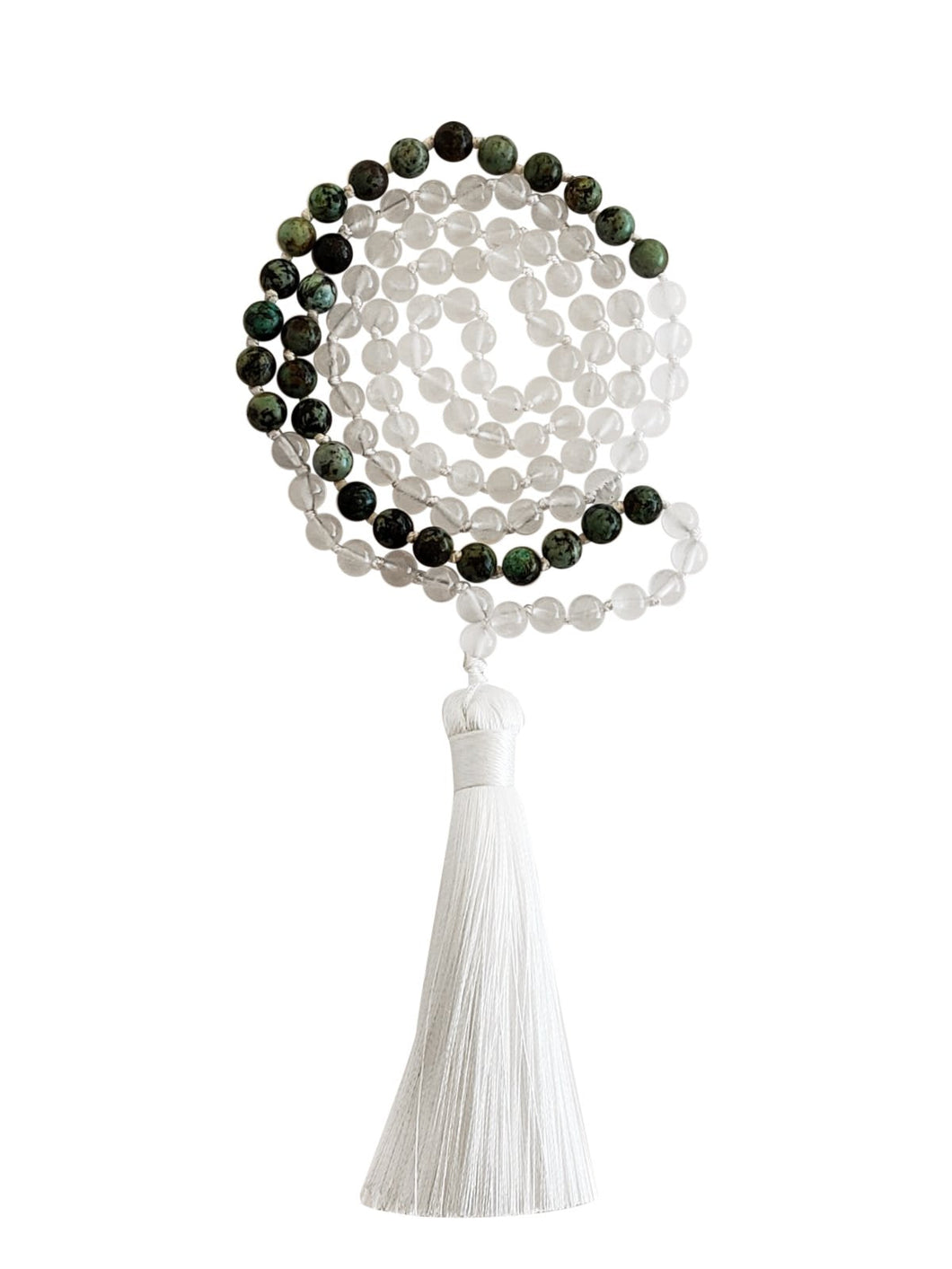 Moonstone and African Turquoise Mala