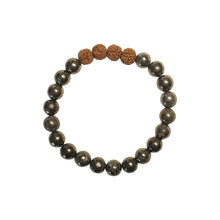 Load image into Gallery viewer, Pyrite and Rudraksha Bracelet
