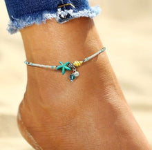 Load image into Gallery viewer, Beach Beaded Starfish Anklet Ankle Bracelet
