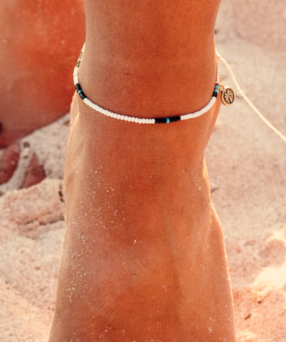 Cali Surf Anklet  - White