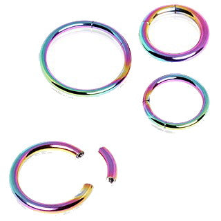 Rainbow PVD Plated Circular Segment Ring