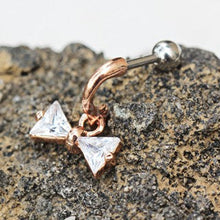 Load image into Gallery viewer, Rose Gold Art of Brilliance Take a Bow Cartilage Earring
