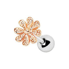 Load image into Gallery viewer, Rose Gold Plated Daisy Flower Cartilage Earring
