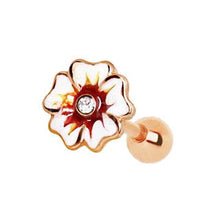 Load image into Gallery viewer, Rose Gold Hawaiian Hibiscus Flower Cartilage Earring
