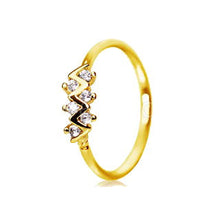 Load image into Gallery viewer, Gold Jeweled Zig-Zag Cartilage Earring / Nose Hoop Ring
