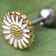 Load image into Gallery viewer, Gold Wild Yellow Daisy Cartilage Earring
