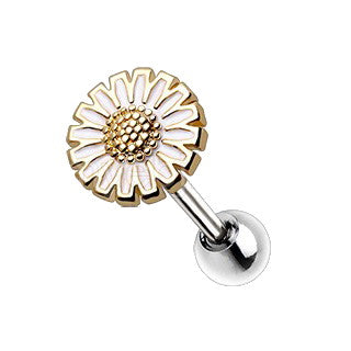 Gold Wild Yellow Daisy Cartilage Earring