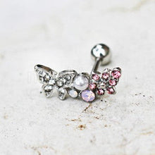 Load image into Gallery viewer, 316L Stainless Steel Art of Brilliance Branched Butterfly Cartilage Earring
