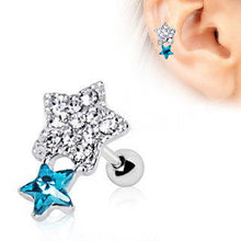 Load image into Gallery viewer, 316L Stainless Steel Art of Brilliance Shining Star Cartilage Earring
