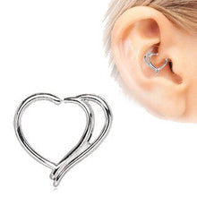 Load image into Gallery viewer, 316L Stainless Steel Double Heart Cartilage Earring
