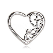 Load image into Gallery viewer, Jeweled Ornate Heart Annealed Cartilage Earring
