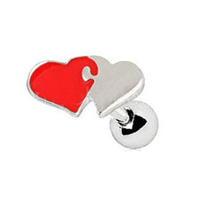 Load image into Gallery viewer, 316L Stainless Steel Interlocked Hearts Cartilage Earring
