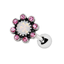 Load image into Gallery viewer, Pink Flower Cartilage Tragus Earring
