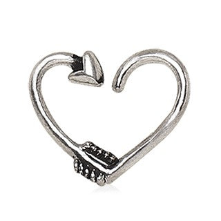 316L Stainless Steel Arrow Heart Cartilage Earring