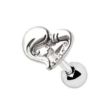 Load image into Gallery viewer, 316L Stainless Steel Mother Daughter Heart Cartilage Earring
