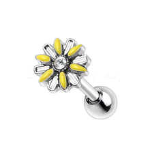 Load image into Gallery viewer, 316L Stainless Steel Yellow Daisy Cartilage Earring
