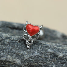 Load image into Gallery viewer, 316L Stainless Steel Devil&#39;s Heart Cartilage Earring
