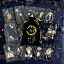 Load image into Gallery viewer, Gold Skull Tarot Deck-9
