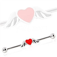 Industrial Barbell with Winged Heart