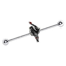 Load image into Gallery viewer, 316L Stainless Steel Rattlesnake Industrial Barbell
