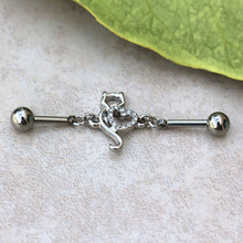 Load image into Gallery viewer, 316L Stainless Steel Lovely Cat Chain Industrial Barbell
