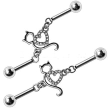 Load image into Gallery viewer, 316L Stainless Steel Lovely Cat Chain Industrial Barbell
