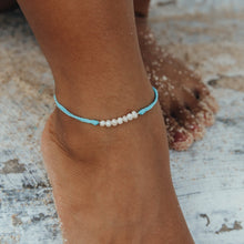 Load image into Gallery viewer, Lahaina Pearl Handmade Anklet - Turquoise
