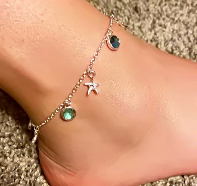 Abalone Charms Starfish Anklet Ankle Bracelet