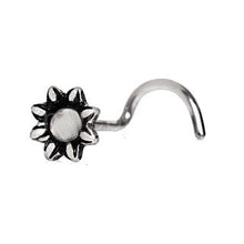 Load image into Gallery viewer, Jeweled Flower Nose Screw Ring
