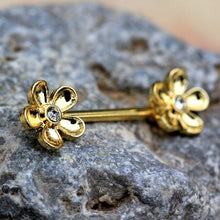 Load image into Gallery viewer, Daisy Flower Nipple Bar
