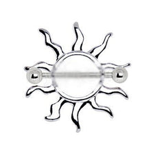 Load image into Gallery viewer, 316L Stainless Steel Tribal Sun Nipple Shield
