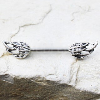 316L Stainless Steel Angel's Wing Nipple Bar