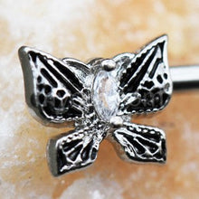 Load image into Gallery viewer, 316L Stainless Steel Exotic Butterfly Nipple Bar
