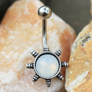 316L Stainless Steel Glaring Sun Navel Ring