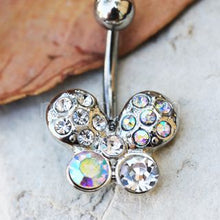 Load image into Gallery viewer, 316L Stainless Steel Art of Brilliance Butterfly Gleam Navel Ring
