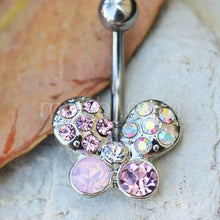 Load image into Gallery viewer, 316L Stainless Steel Art of Brilliance Butterfly Gleam Navel Ring
