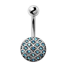 Load image into Gallery viewer, 316L Stainless Steel Aqua Ocean Charm Navel Ring
